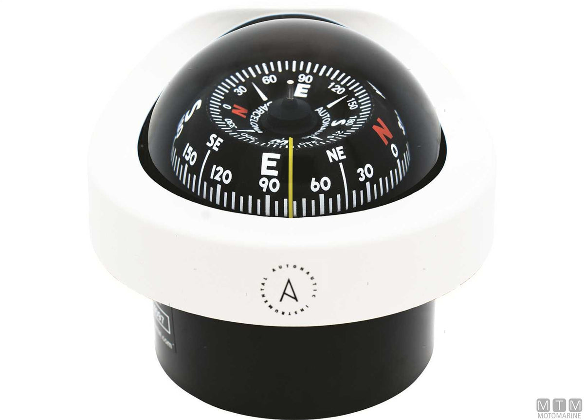 A-Nautic C12/110 compass, black, Ø85 mm rose - original photo Motomarine Srl