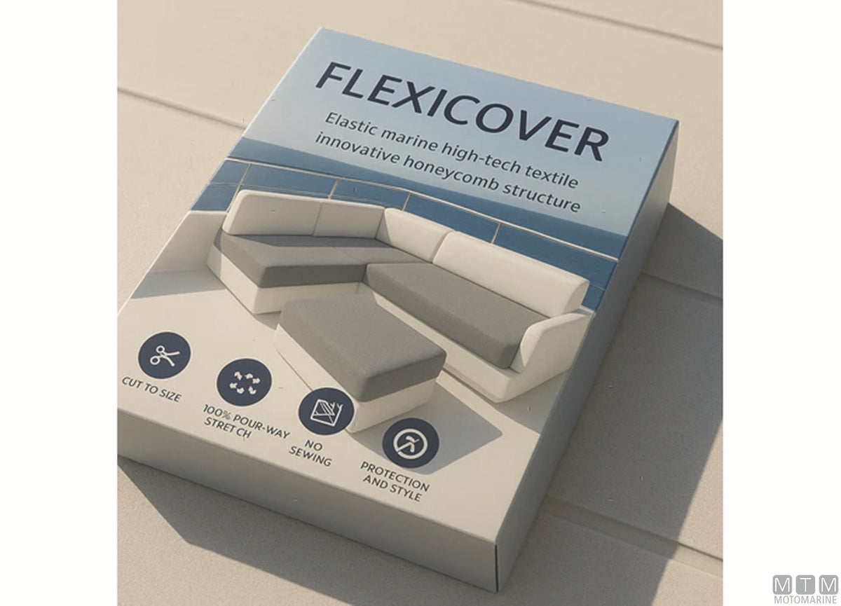 Flexicover elastic cover 5 m white - original photo Motomarine Srl