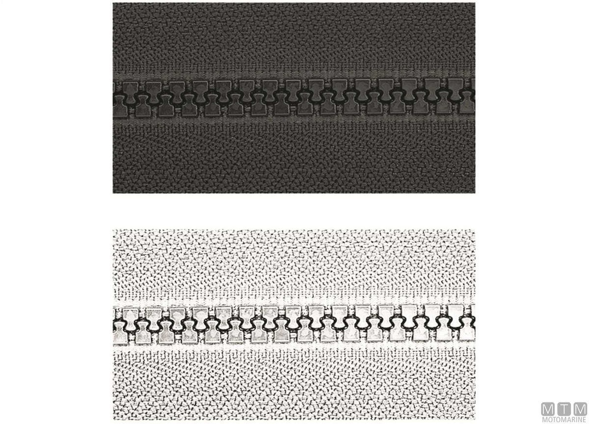YKK zip fastener 150 cm white - original photo Motomarine Srl