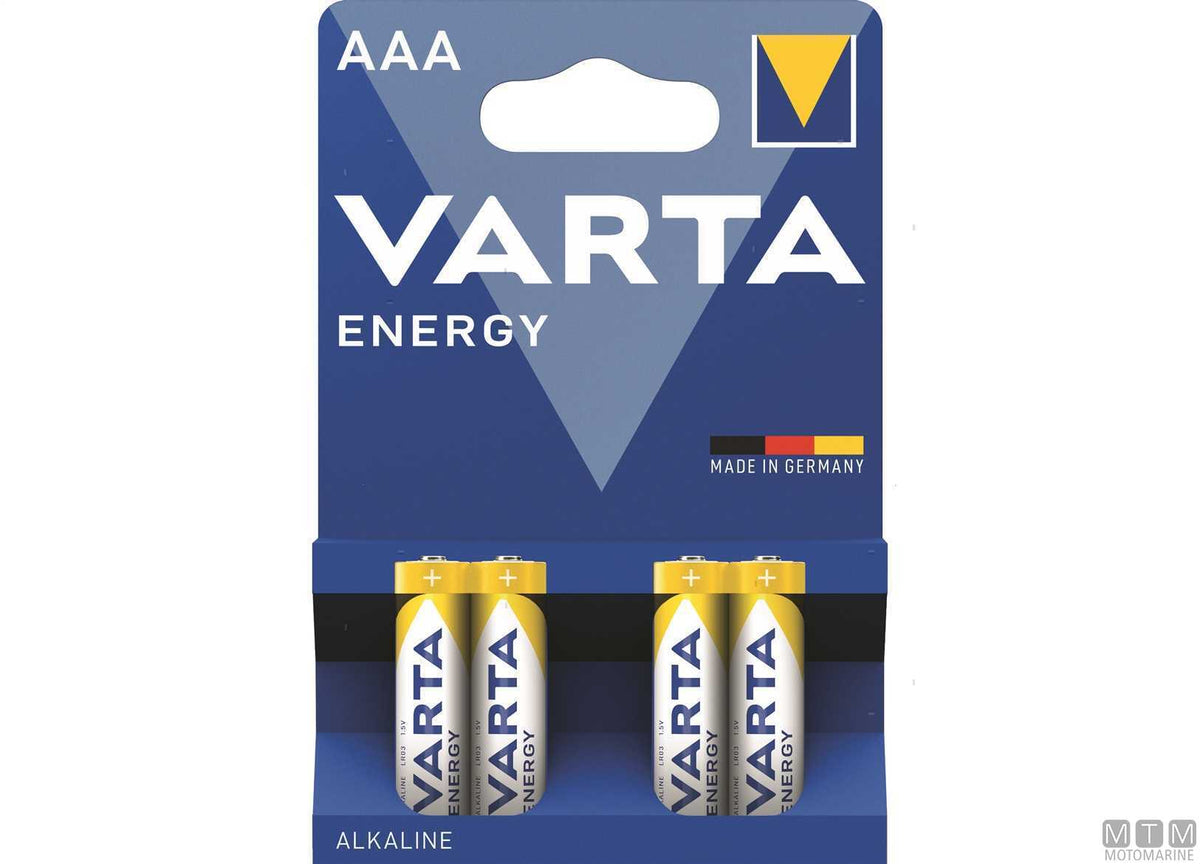 Varta AAA Alkaline Energy Batteries, Pack of 4 - original photo Motomarine Srl