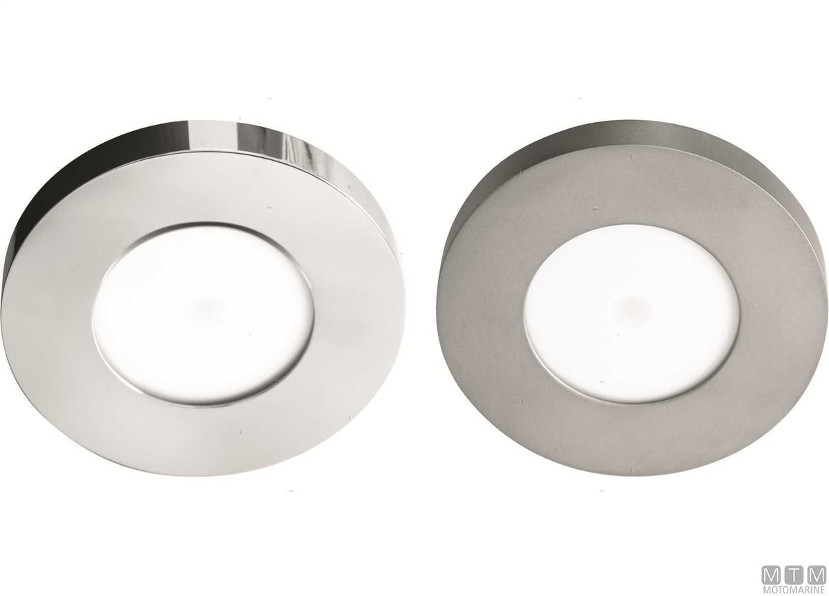 Warm light LED spotlight Astel Intensa stainless steel Ø88 mm - original photo Motomarine Srl