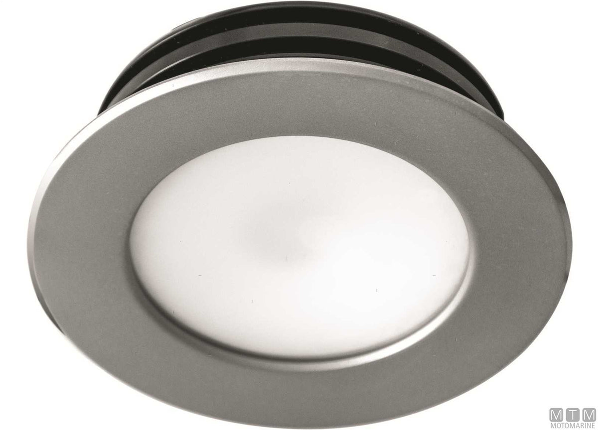 Natural light LED spotlight Astel Intensa satin stainless steel Ø79 mm - original photo Motomarine Srl