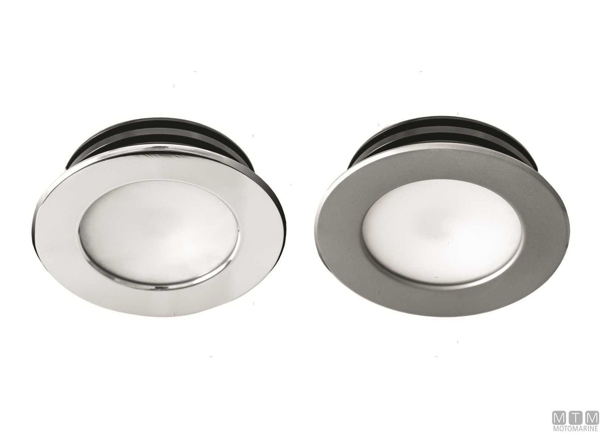 Warm light LED spotlight Astel Intensa stainless steel Ø58 mm - original photo Motomarine Srl