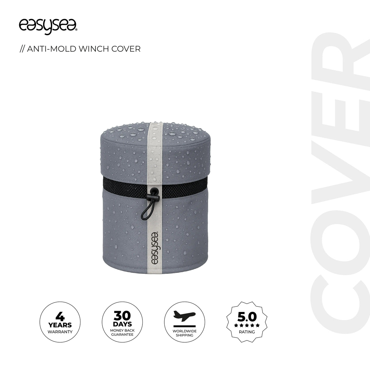 easysea Anti-Mould Winch Cover protecting a sailboat winch