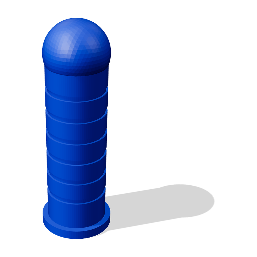 Tiller extension grip 3D render