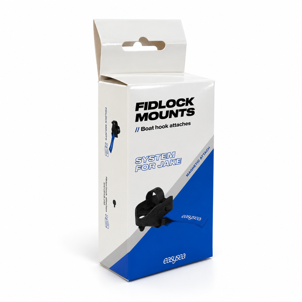 easysea Fidlock Mounts kit for Jake in its retail box, front view on white background