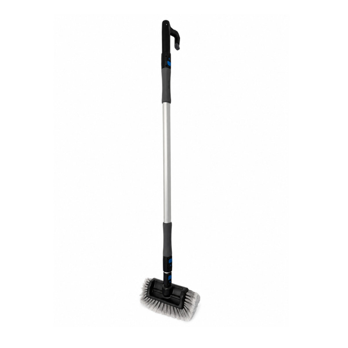Jake telescopic pole with boat hook head and brush head fitted on both ends