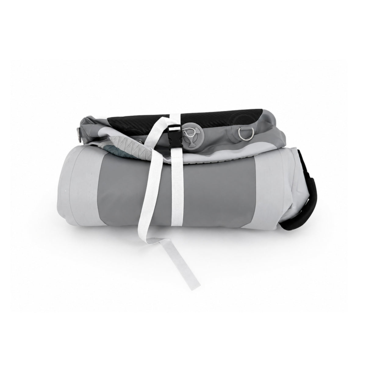 WAY2 inflatable gangway rolled up and secured with its strap